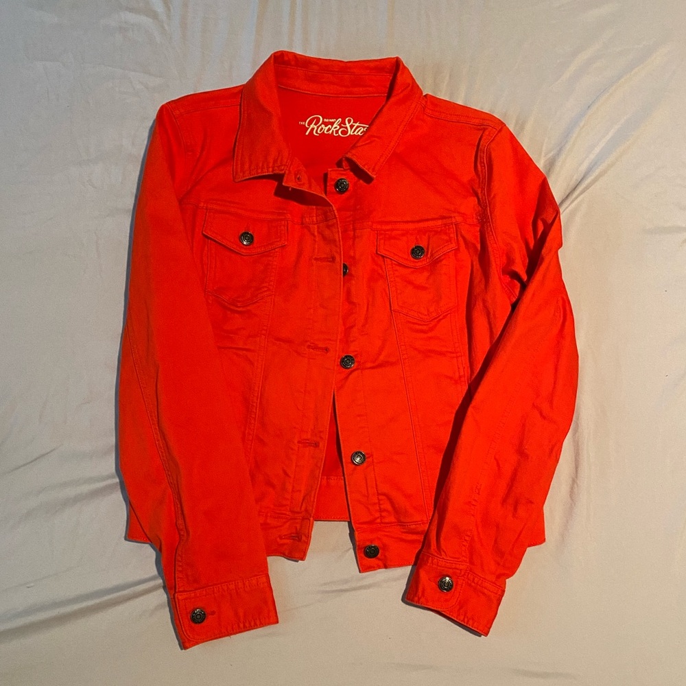 Red “Rockstar” Old Navy Large Jean Jacket